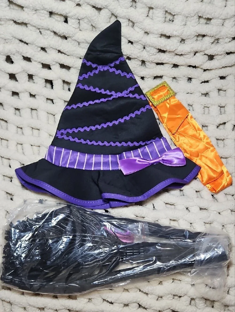 Kids Purple & Orange Bat Witch Costume Halloween Party Dress New 3T